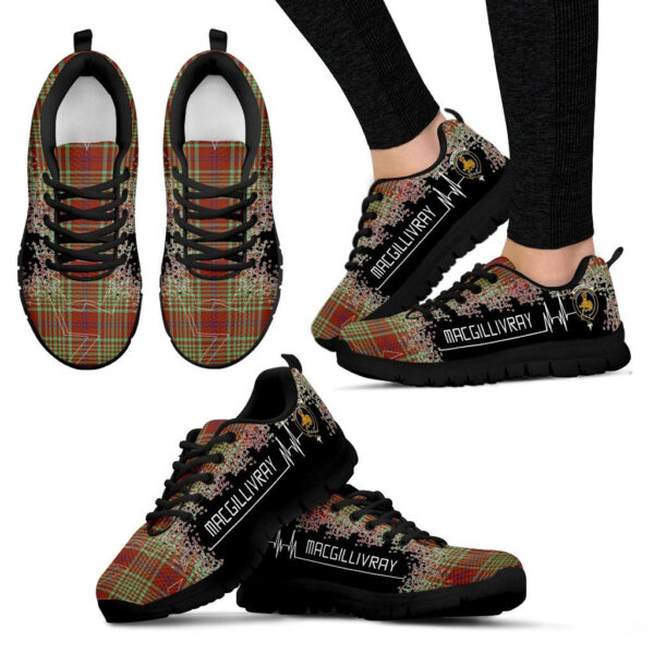 MacGillivray Hunting Ancient Clan Sneaker, Scottish Tartan MacGillivray Hunting Ancient Clans Sneaker Heartbeat Style - Image 4