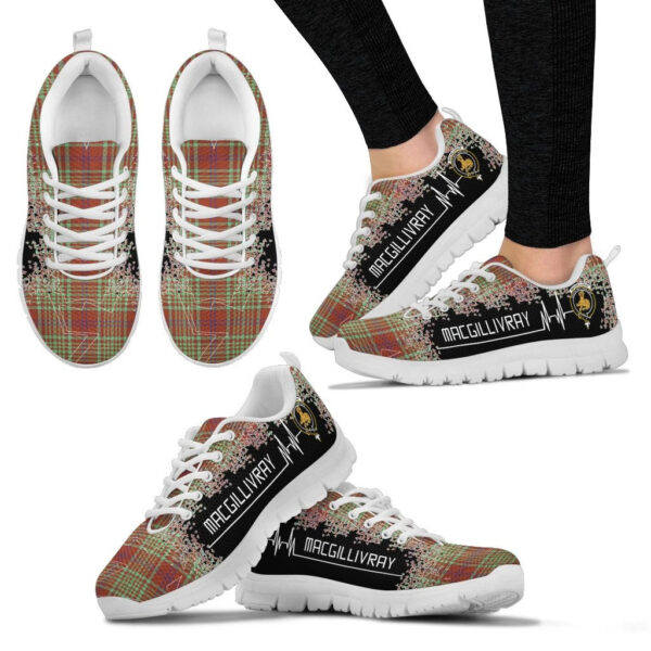 MacGillivray Hunting Ancient Clan Sneaker, Scottish Tartan MacGillivray Hunting Ancient Clans Sneaker Heartbeat Style - Image 3