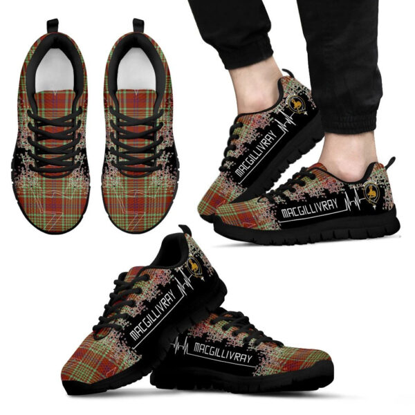 MacGillivray Hunting Ancient Clan Sneaker, Scottish Tartan MacGillivray Hunting Ancient Clans Sneaker Heartbeat Style - Image 2