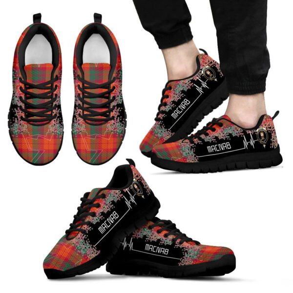 MacNab Ancient Clan Sneaker, Scottish Tartan MacNab Ancient Clans Sneaker Heartbeat Style - Image 2