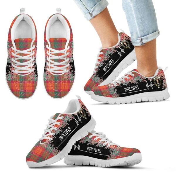 MacNab Ancient Clan Sneaker, Scottish Tartan MacNab Ancient Clans Sneaker Heartbeat Style - Image 5