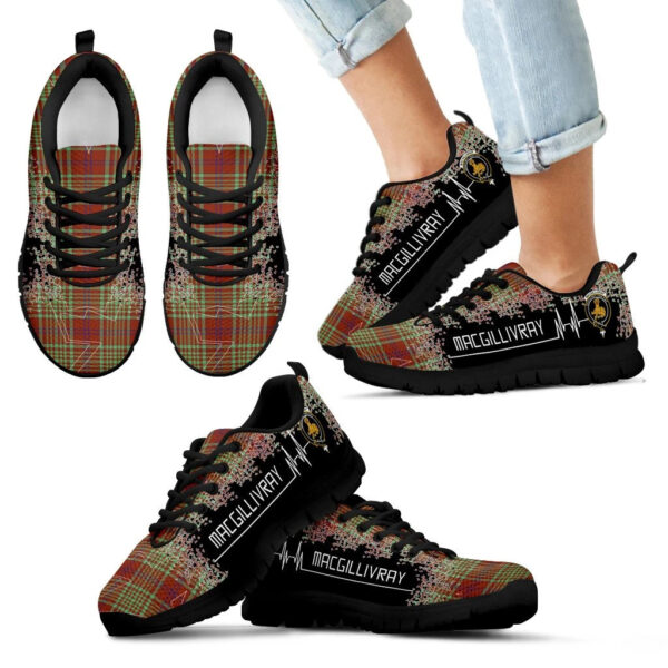 MacGillivray Hunting Ancient Clan Sneaker, Scottish Tartan MacGillivray Hunting Ancient Clans Sneaker Heartbeat Style - Image 6