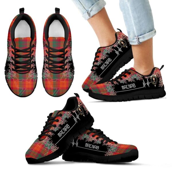 MacNab Ancient Clan Sneaker, Scottish Tartan MacNab Ancient Clans Sneaker Heartbeat Style - Image 6