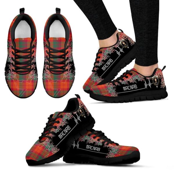 MacNab Ancient Clan Sneaker, Scottish Tartan MacNab Ancient Clans Sneaker Heartbeat Style - Image 4