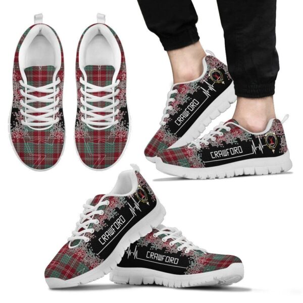 Crawford Modern Clan Sneaker, Scottish Tartan Crawford Modern Clans Sneaker Heartbeat Style