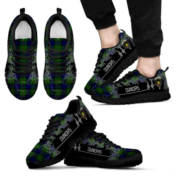 Dundas Modern Clan Sneaker, Scottish Tartan Dundas Modern Clans Sneaker Heartbeat Style - Image 2