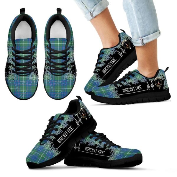 MacIntyre Hunting Ancient Clan Sneaker, Scottish Tartan MacIntyre Hunting Ancient Clans Sneaker Heartbeat Style - Image 6