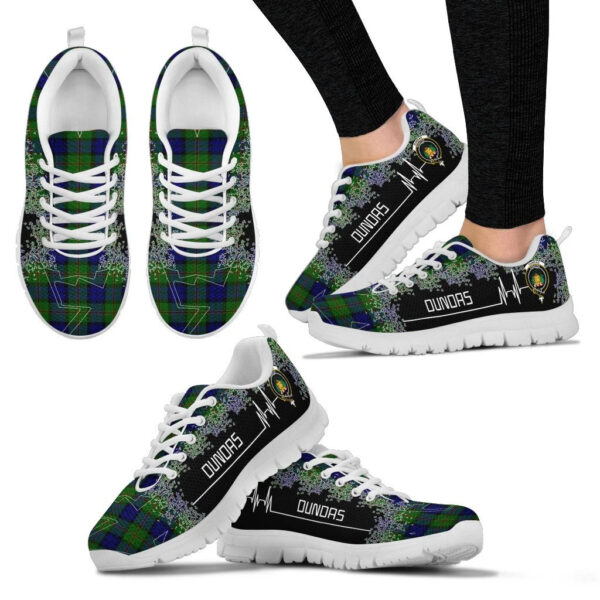 Dundas Modern Clan Sneaker, Scottish Tartan Dundas Modern Clans Sneaker Heartbeat Style - Image 3