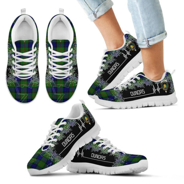 Dundas Modern Clan Sneaker, Scottish Tartan Dundas Modern Clans Sneaker Heartbeat Style - Image 5