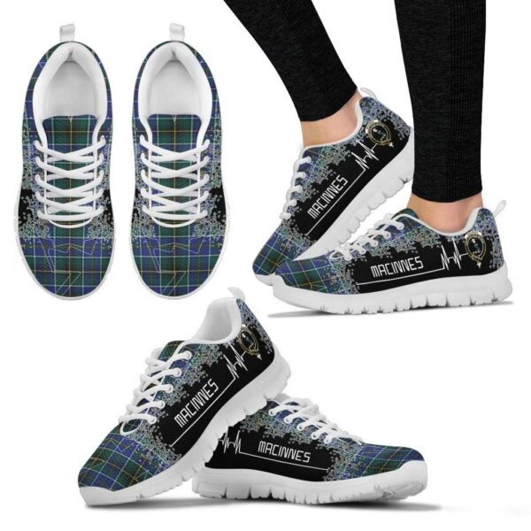 MacInnes Modern Clan Sneaker, Scottish Tartan MacInnes Modern Clans Sneaker Heartbeat Style - Image 3