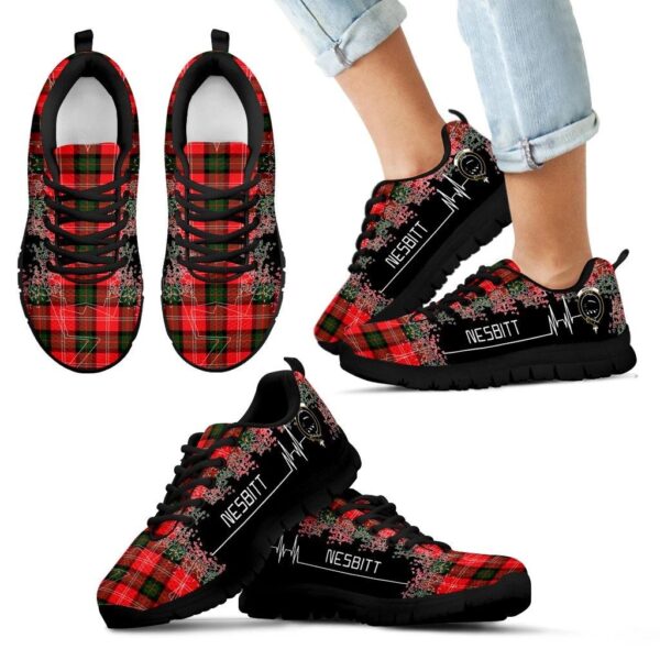 Nesbitt Modern Clan Sneaker, Scottish Tartan Nesbitt Modern Clans Sneaker Heartbeat Style - Image 6