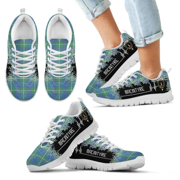 MacIntyre Hunting Ancient Clan Sneaker, Scottish Tartan MacIntyre Hunting Ancient Clans Sneaker Heartbeat Style - Image 5