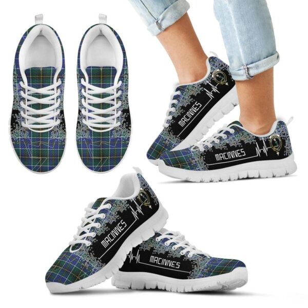 MacInnes Modern Clan Sneaker, Scottish Tartan MacInnes Modern Clans Sneaker Heartbeat Style - Image 5