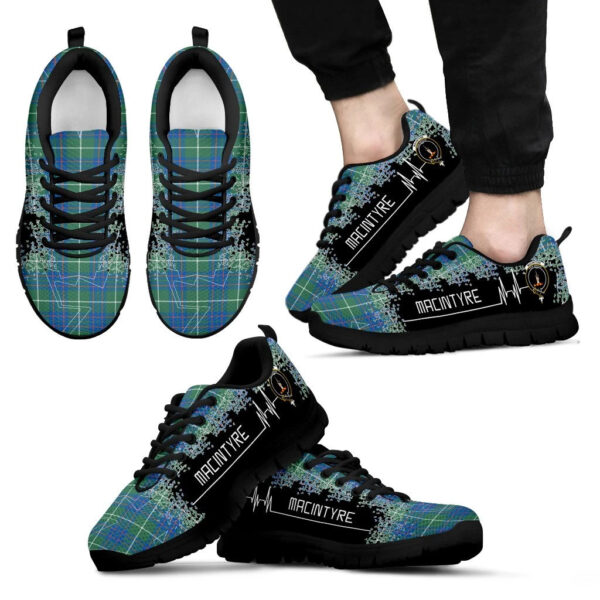 MacIntyre Hunting Ancient Clan Sneaker, Scottish Tartan MacIntyre Hunting Ancient Clans Sneaker Heartbeat Style - Image 2