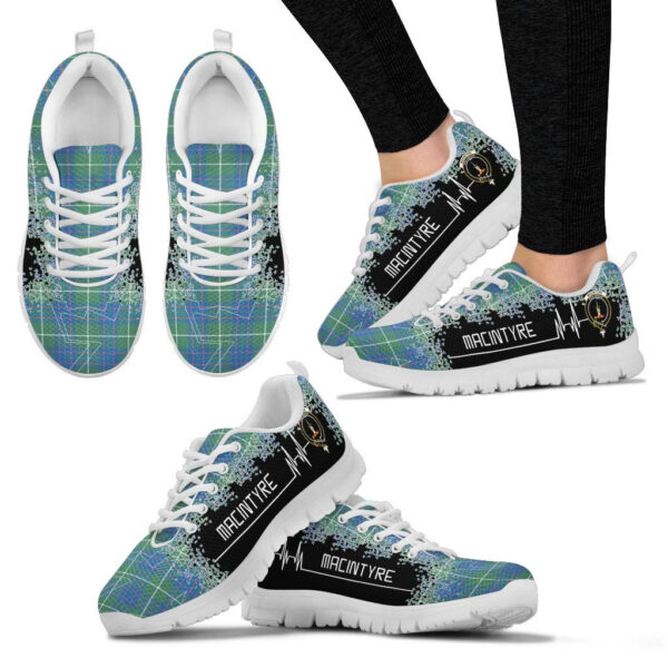 MacIntyre Hunting Ancient Clan Sneaker, Scottish Tartan MacIntyre Hunting Ancient Clans Sneaker Heartbeat Style - Image 3