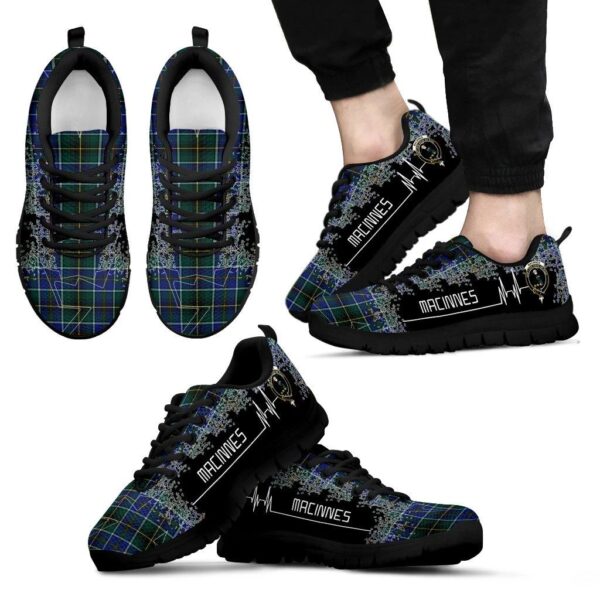 MacInnes Modern Clan Sneaker, Scottish Tartan MacInnes Modern Clans Sneaker Heartbeat Style - Image 2