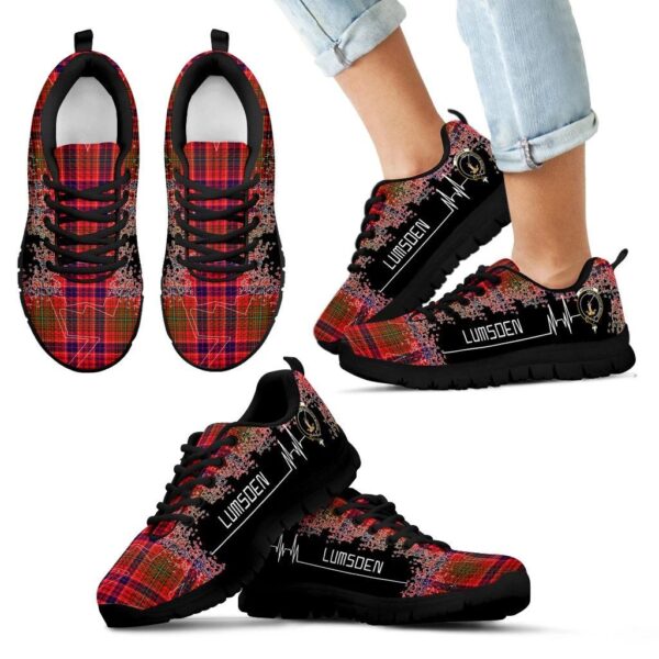 Lumsden Modern Clan Sneaker, Scottish Tartan Lumsden Modern Clans Sneaker Heartbeat Style - Image 6