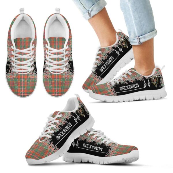 MacKinnon Ancient Clan Sneaker, Scottish Tartan MacKinnon Ancient Clans Sneaker Heartbeat Style - Image 5