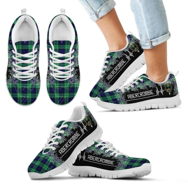 Abercrombie Clan Sneaker, Scottish Tartan Abercrombie Clans Sneaker Heartbeat Style - Image 5