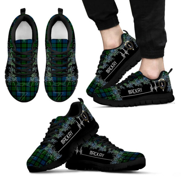 MacKay Modern Clan Sneaker, Scottish Tartan MacKay Modern Clans Sneaker Heartbeat Style - Image 2