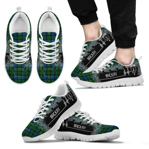 MacKay Modern Clan Sneaker, Scottish Tartan MacKay Modern Clans Sneaker Heartbeat Style