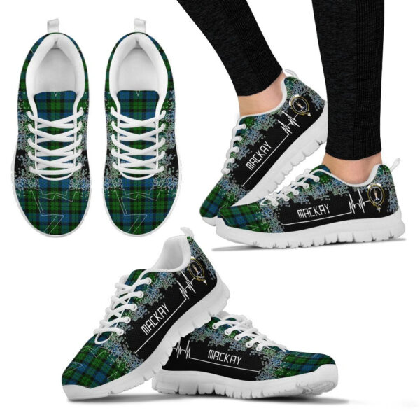 MacKay Modern Clan Sneaker, Scottish Tartan MacKay Modern Clans Sneaker Heartbeat Style - Image 3