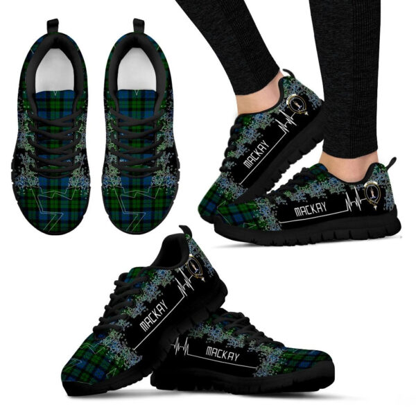 MacKay Modern Clan Sneaker, Scottish Tartan MacKay Modern Clans Sneaker Heartbeat Style - Image 4