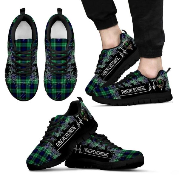 Abercrombie Clan Sneaker, Scottish Tartan Abercrombie Clans Sneaker Heartbeat Style - Image 2