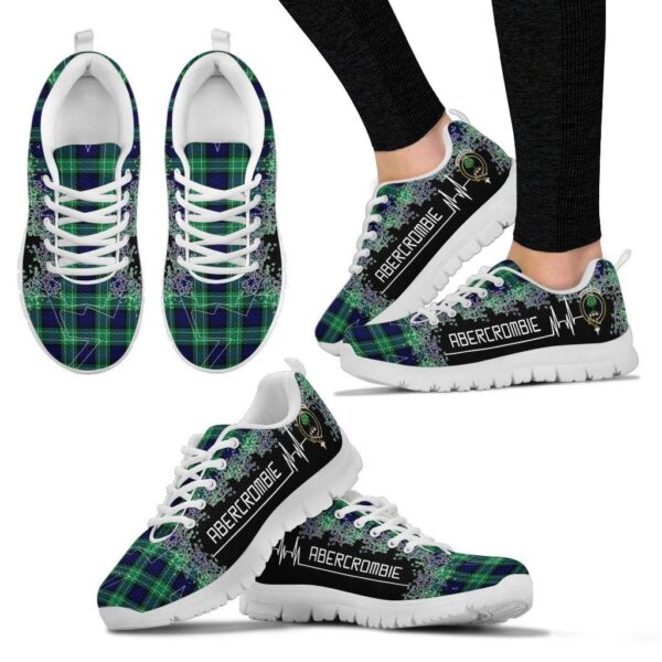 Abercrombie Clan Sneaker, Scottish Tartan Abercrombie Clans Sneaker Heartbeat Style - Image 3