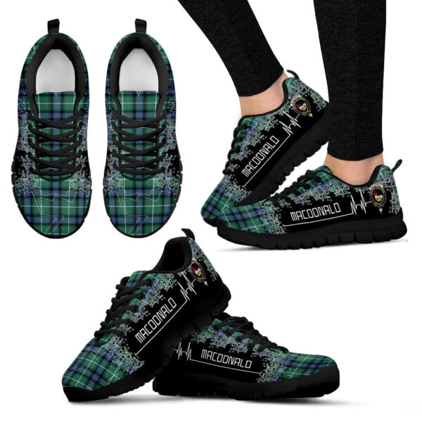 MacDonald of the Isles Hunting Ancient Clan Sneaker, Scottish Tartan MacDonald of the Isles Hunting Ancient Clans Sneaker Heartbeat Style - Image 4