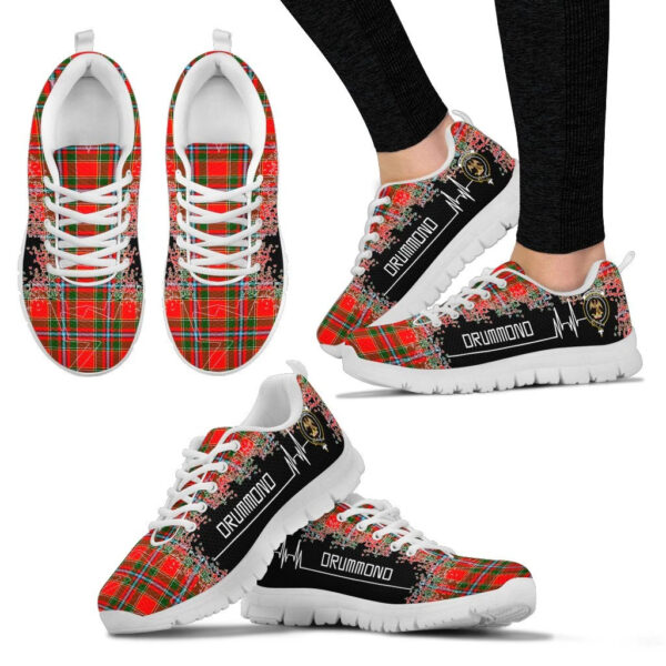 Drummond of Perth Clan Sneaker, Scottish Tartan Drummond of Perth Clans Sneaker Heartbeat Style - Image 3