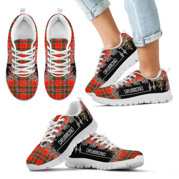 Drummond of Perth Clan Sneaker, Scottish Tartan Drummond of Perth Clans Sneaker Heartbeat Style - Image 5