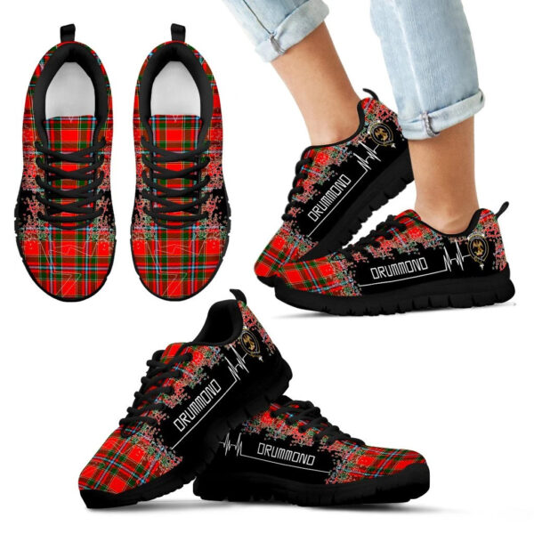 Drummond of Perth Clan Sneaker, Scottish Tartan Drummond of Perth Clans Sneaker Heartbeat Style - Image 6