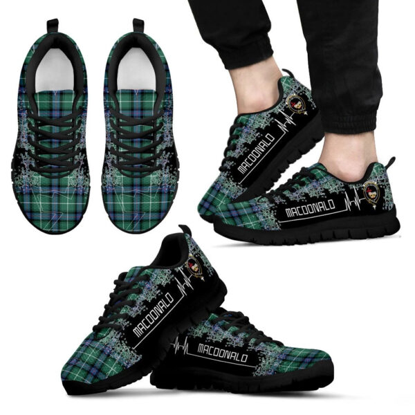 MacDonald of the Isles Hunting Ancient Clan Sneaker, Scottish Tartan MacDonald of the Isles Hunting Ancient Clans Sneaker Heartbeat Style - Image 2