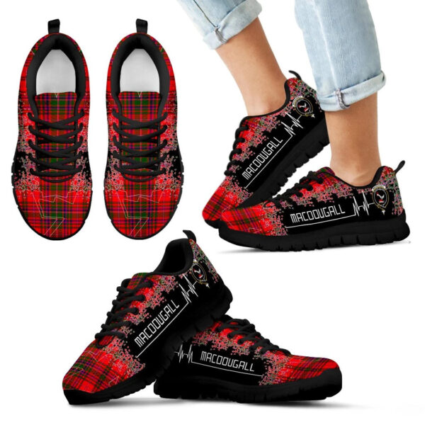 MacDougall Modern Clan Sneaker, Scottish Tartan MacDougall Modern Clans Sneaker Heartbeat Style - Image 6