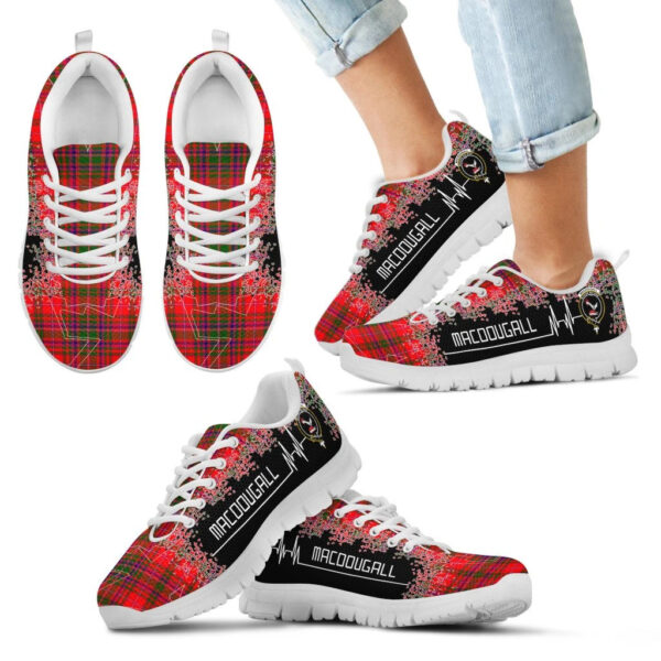 MacDougall Modern Clan Sneaker, Scottish Tartan MacDougall Modern Clans Sneaker Heartbeat Style - Image 5