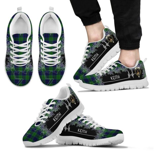 Keith Modern Clan Sneaker, Scottish Tartan Keith Modern Clans Sneaker Heartbeat Style