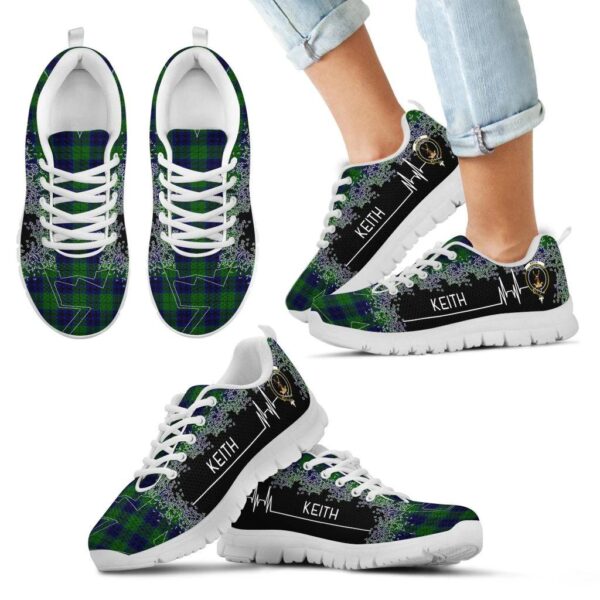 Keith Modern Clan Sneaker, Scottish Tartan Keith Modern Clans Sneaker Heartbeat Style - Image 5