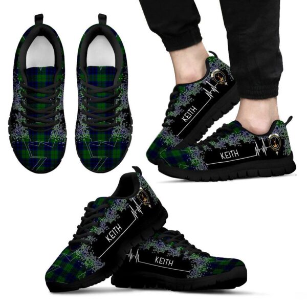 Keith Modern Clan Sneaker, Scottish Tartan Keith Modern Clans Sneaker Heartbeat Style - Image 2