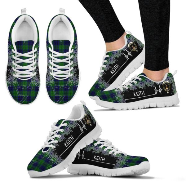 Keith Modern Clan Sneaker, Scottish Tartan Keith Modern Clans Sneaker Heartbeat Style - Image 3