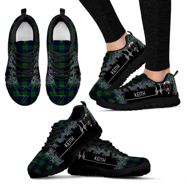 Keith Modern Clan Sneaker, Scottish Tartan Keith Modern Clans Sneaker Heartbeat Style - Image 4