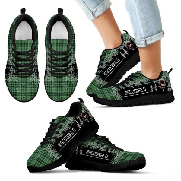 MacDonald Lord of the Isles Hunting Clan Sneaker, Scottish Tartan MacDonald Lord of the Isles Hunting Clans Sneaker Heartbeat Style - Image 6