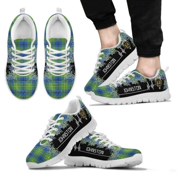 Johnston Ancient Clan Sneaker, Scottish Tartan Johnston Ancient Clans Sneaker Heartbeat Style