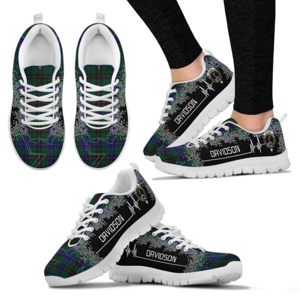 Davidson Modern Clan Sneaker, Scottish Tartan Davidson Modern Clans Sneaker Heartbeat Style - Image 3