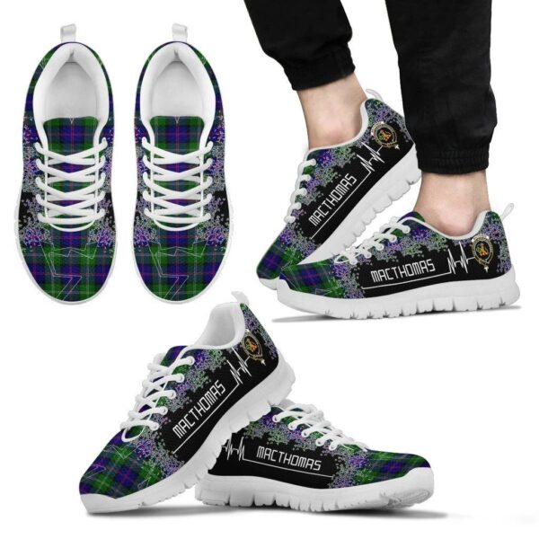 MacThomas Modern Clan Sneaker, Scottish Tartan MacThomas Modern Clans Sneaker Heartbeat Style