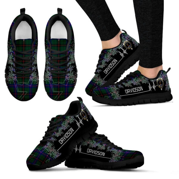 Davidson Modern Clan Sneaker, Scottish Tartan Davidson Modern Clans Sneaker Heartbeat Style - Image 4