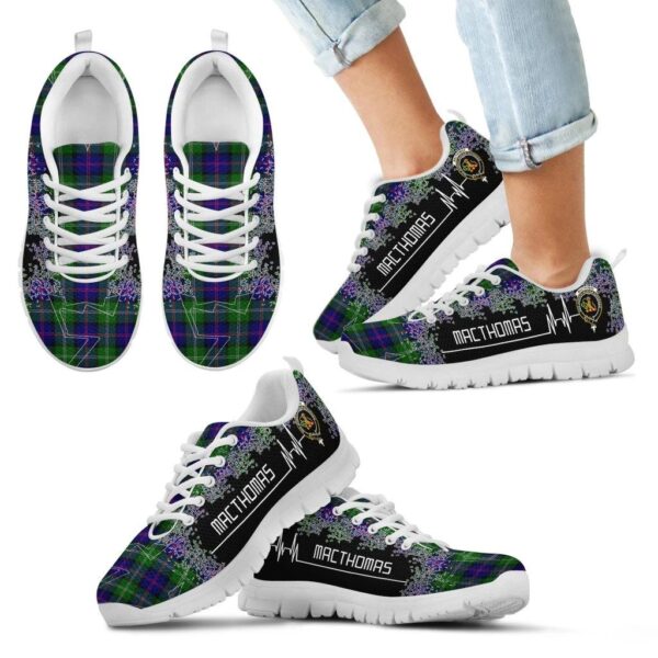 MacThomas Modern Clan Sneaker, Scottish Tartan MacThomas Modern Clans Sneaker Heartbeat Style - Image 5