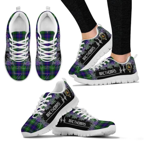 MacThomas Modern Clan Sneaker, Scottish Tartan MacThomas Modern Clans Sneaker Heartbeat Style - Image 3