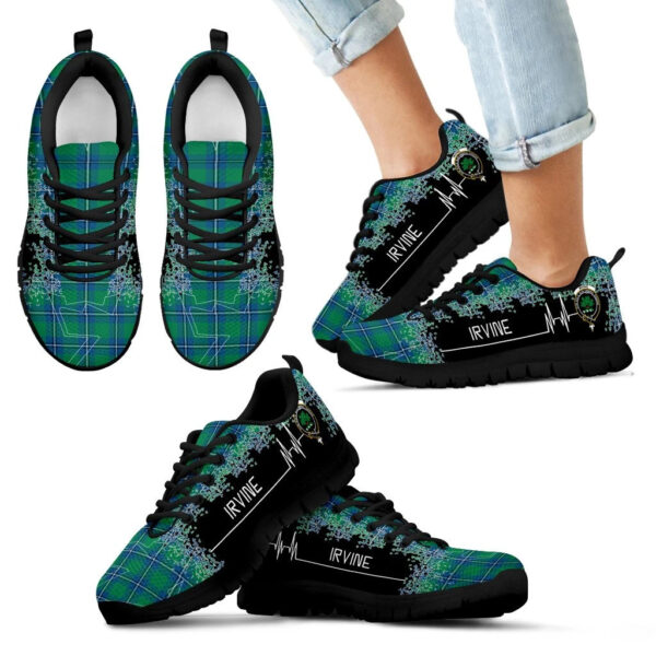 Irvine Ancient Clan Sneaker, Scottish Tartan Irvine Ancient Clans Sneaker Heartbeat Style - Image 6