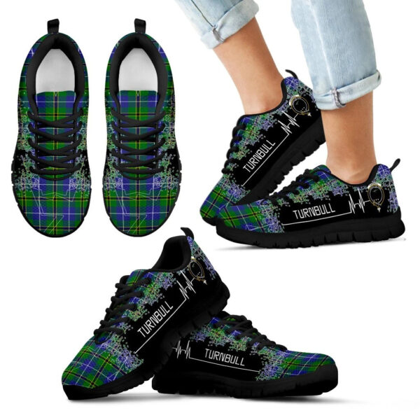 Turnbull Hunting Clan Sneaker, Scottish Tartan Turnbull Hunting Clans Sneaker Heartbeat Style - Image 6